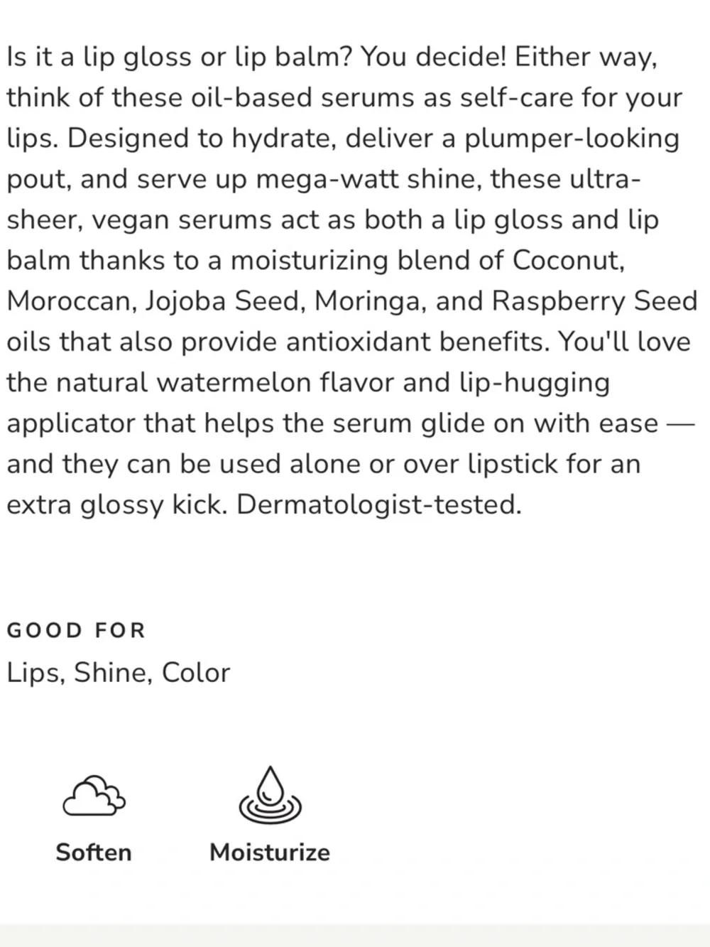 NEW Arbonne Lip Oil Tinted Lip Serum Dragon Fruit Gloss Balm 7973 2.8 g